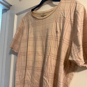 Burberry Light Beige Checkered Tee